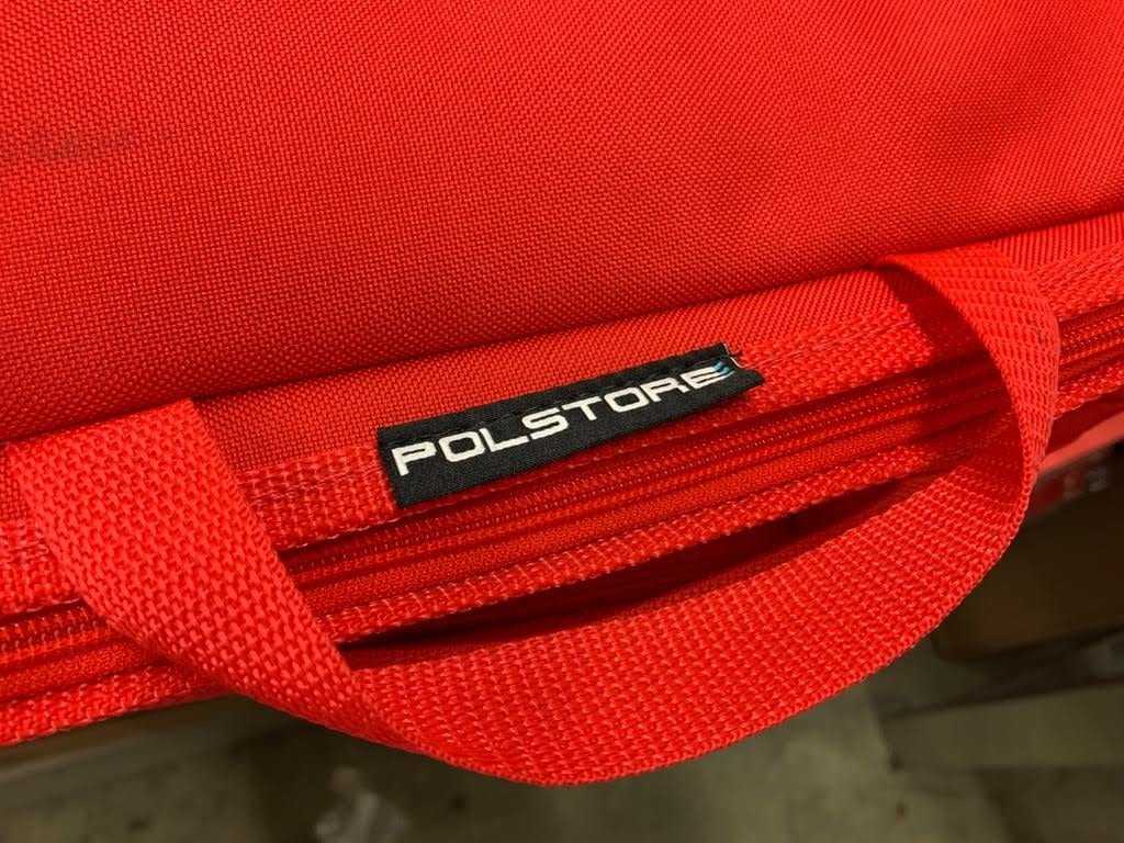 Polstore logo on cover bag