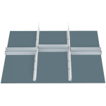 Slotted Partition, Aluminium Divider