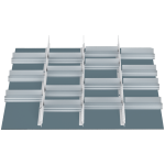 Slotted Partition, Aluminium Divider