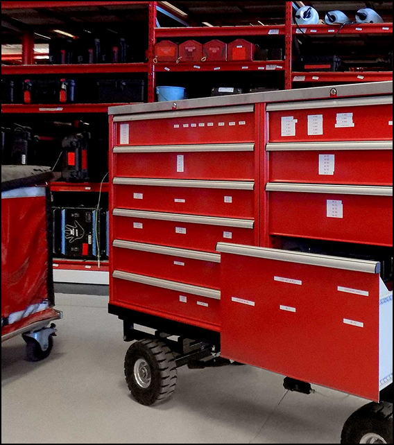 Mobile toolbox for armoury and military
